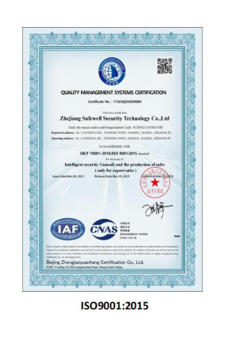 ISO 9001 quality management certification