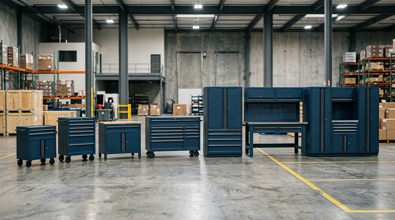 Dealer and distributor showroom for tool storage products